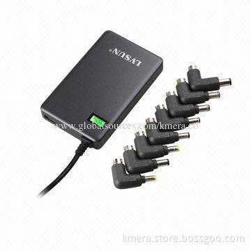 Ultra-slim Universal Notebook Power Adapters with LCD Display, 2.4A Maximum USB Output, Charging Pad